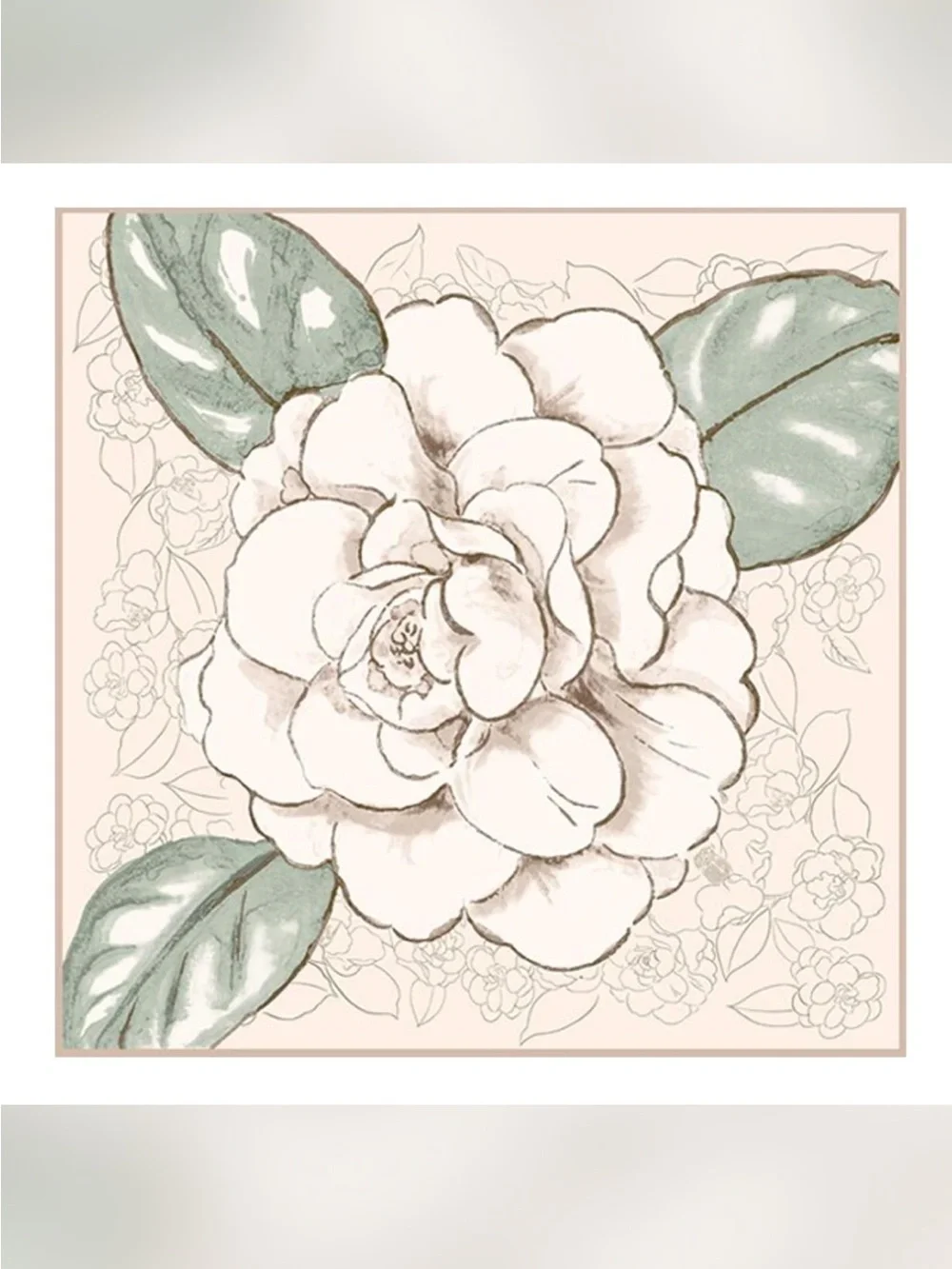 Carolina Lemke Camellia Sunlit Petal Silk Scarf With Hand Rolled Edges